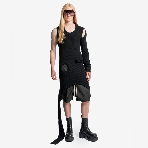 Rick Owens Dresses & Skirts - Rick Owens Black Banana Cashmere Sweater XL